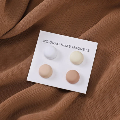 8pcs / Card Matte Magnet Hijab Pins Magnetic Brooch Headscarf Women Shawl Strong Magnetic Button Headscarf Accessories Mix Color