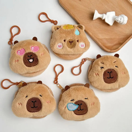 New Creative Capybara Anime Plush Coin Purse Fashion Kawaii Mini Coin Purse