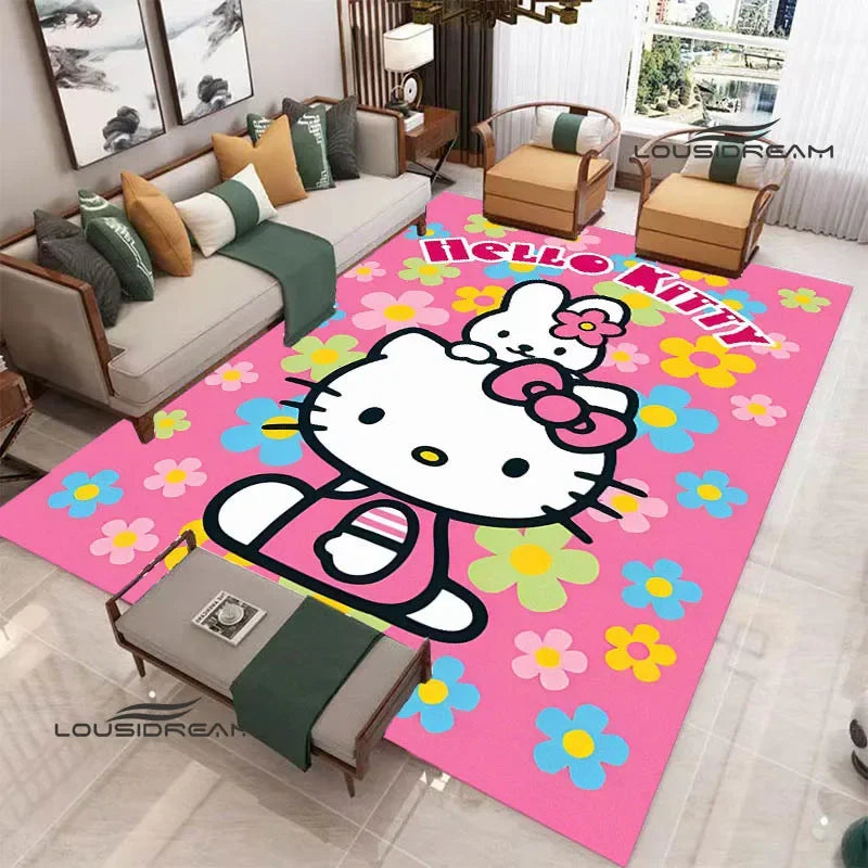 3D Cute Hello Cat K-Kittys printed carpet kitchen mats Non-slip carpet outdoor carpets area rug Home bedroom decor birthday gift