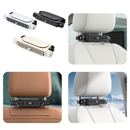 Portable Car Seat Cooling Fan Car Rear Backrest Electric Fan USB Power Supply Fan Air Conditioner Car Interior Accessories