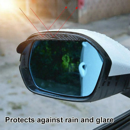 Car Rearview Mirror Rain Eyebrow Carbon Fiber Sun Visor Shade Cover