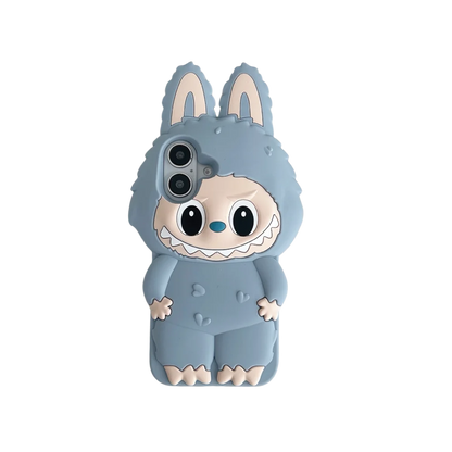 For iPhone 16 15 14 Plus 13 12 11 Pro Max Kawaii 3D Cartoon Monster Rabbit Elf Phone Case Soft Silicone Cover