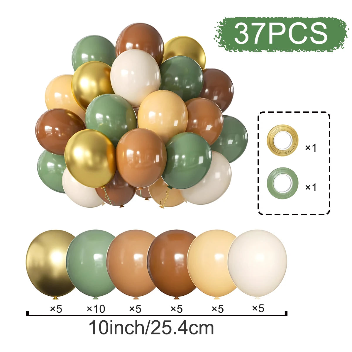 31/36/37/51/101Pcs Metallic Balloons Pearl Latex Balloon Gold Confetti Balloons for Birthday Weddings Baby Shower