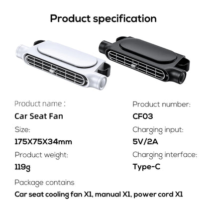 1-5PCS Car Headrest Cooling Air Fan 3 Speeds Adjustable Car Interior Rear Headrest Fan Cooler Air Cooling Fan Car Accessories