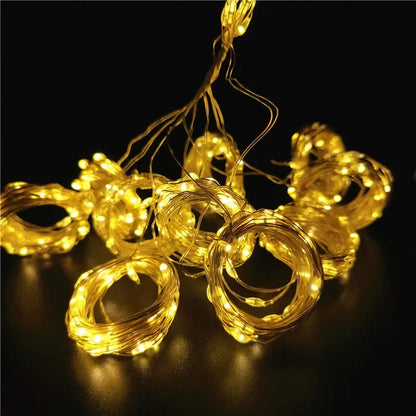 Holiday Light Fairy String Light 3M 4M 6M LED Christmas Decor 8 Mode USB Curtain Light Garland Wedding Party Birthday Decoration