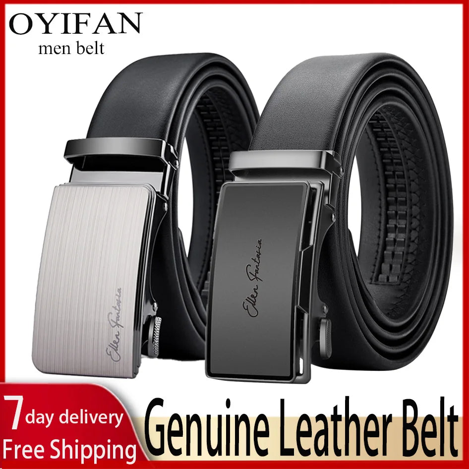 OYIFAN Men Belt Genuine Leather Belt for men