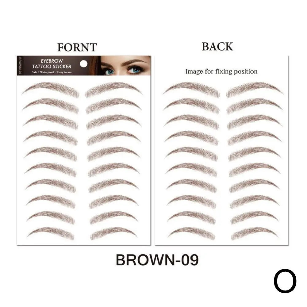 6D Hair Like Eyebrows Stickers Makeup Waterproof Eyebrow Eyebrow Long Natural Hair-liked Authentic Eyebrow Tattoo Sticker