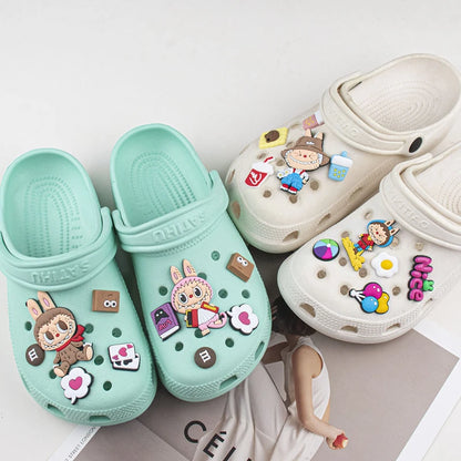 Jibbitz Cute Vibrant Cartoon Shoe Charms Set Fashion PVC DIY Accessories for Men & Women Parties & Birthday Gifts