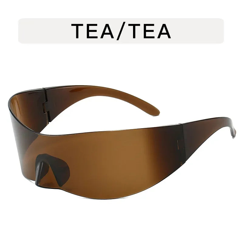 OVOYAM Punk Oversized Sunglasses Women Future Vintage Goggles for Women/Men Fashion Simple 2024 Glasses Women Gafas De Sol Mujer
