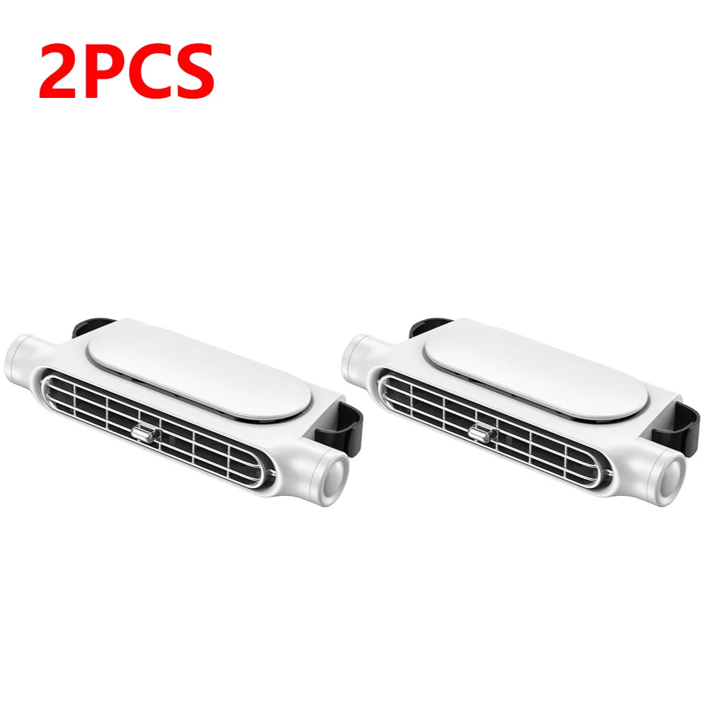 1-5PCS Car Headrest Cooling Air Fan 3 Speeds Adjustable Car Interior Rear Headrest Fan Cooler Air Cooling Fan Car Accessories