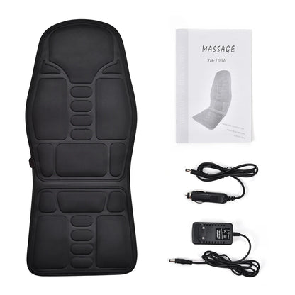 Massager Chair Pad Electric Heating Vibrating Cervical Neck Back Body Cushion Massag for Car Home Lumbar Mattress