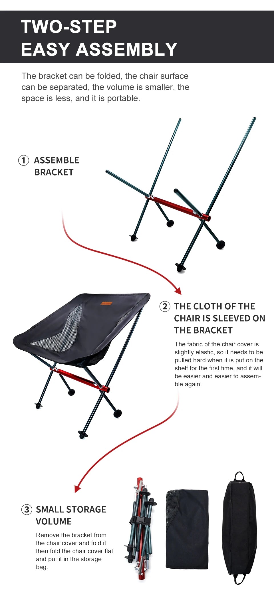 Camping Fishing Folding Chair Tourist Beach Foldable