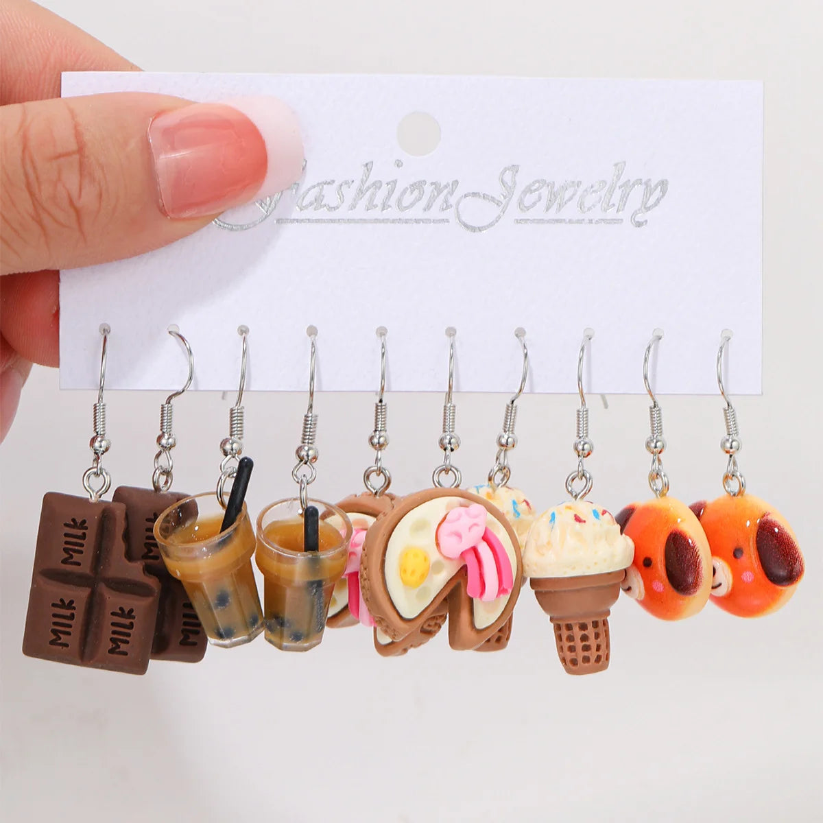 Fashion Sweet Fruit Drink Earrings Set for Women