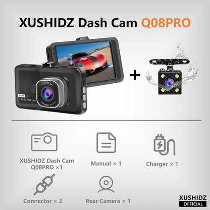 XUSHIDZ NEW 1080P HD Dash Camera Loop Recording Car Vehicle