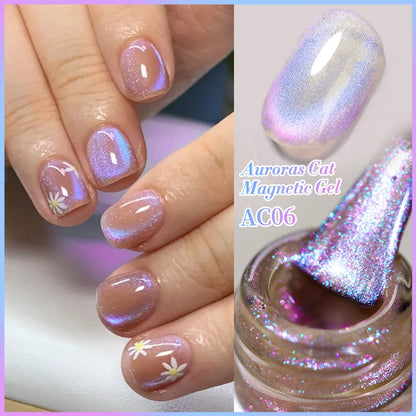 BORN PRETTY 10ml Water Light Cat Magnetic Gel Nail Polish Vernis Semi Permanent Soak Off Crystal Gel Polish For Nails Manicure