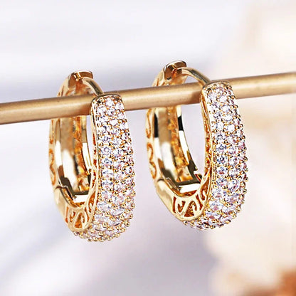 Gold Color Hoop Earrings for Women