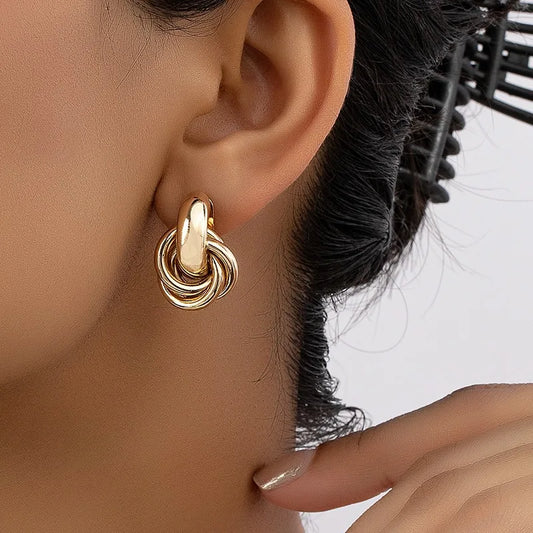 2Pcs Irregular Geometric Earrings for Women