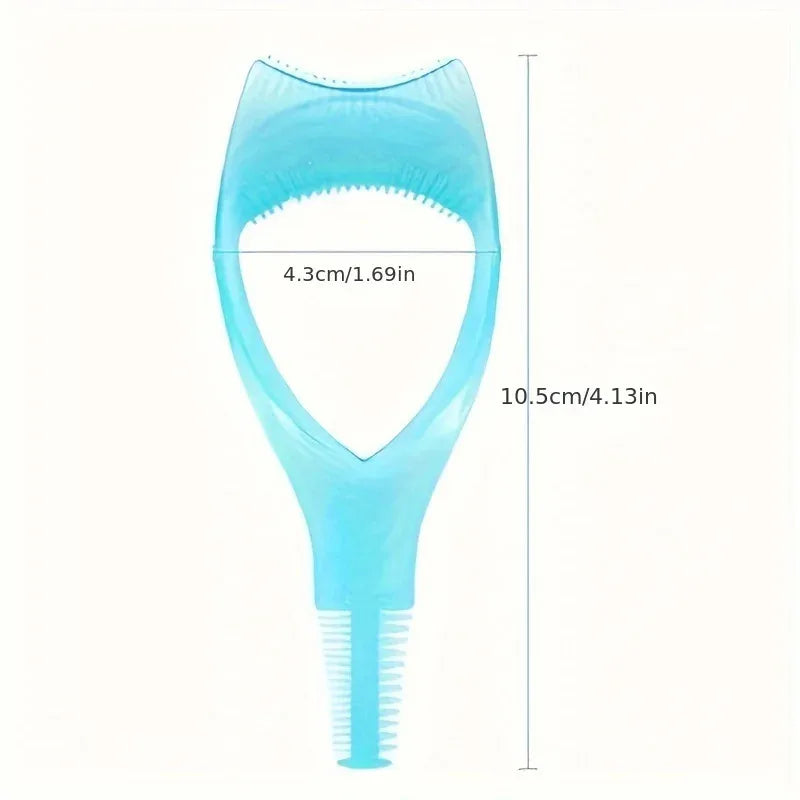 3 in 1 Mascara Applicator Template with Eyelash Curler Guard and Case, Eyeliner Holder, Eyelash Aid, Eyebrow Drawing Tool