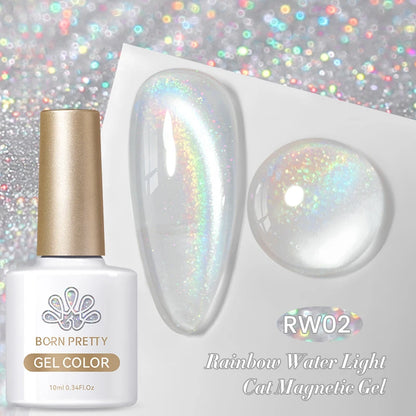 BORN PRETTY 10ml Water Light Cat Magnetic Gel Nail Polish Vernis Semi Permanent Soak Off Crystal Gel Polish For Nails Manicure