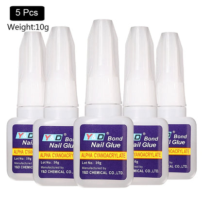 10g Fast Drying Nail Glue for False Nails Glitter Acrylic Nail Rhinestone Decoration Extension Glue Adhensive Nail Care Tool