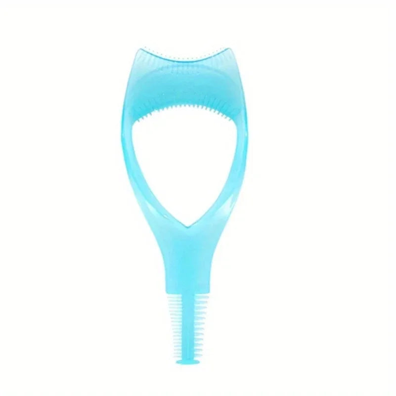 3 in 1 Mascara Applicator Template with Eyelash Curler Guard and Case, Eyeliner Holder, Eyelash Aid, Eyebrow Drawing Tool