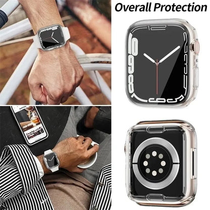 Screen Protector For Apple Watch Case 49mm 45mm 41mm 44mm 40mm Full TPU Bumper Cover Accessories Iwatch Series Ultra 9 8 7 6 5