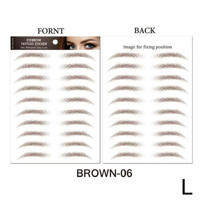 6D Hair Like Eyebrows Stickers Makeup Waterproof Eyebrow Eyebrow Long Natural Hair-liked Authentic Eyebrow Tattoo Sticker