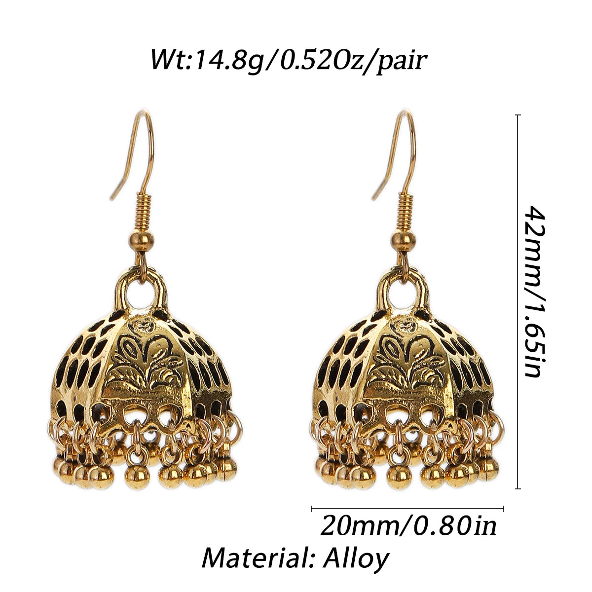 Pendientes Piercing Indian Jewelry Jhumka Tassel Earrings Women  Trendy Party