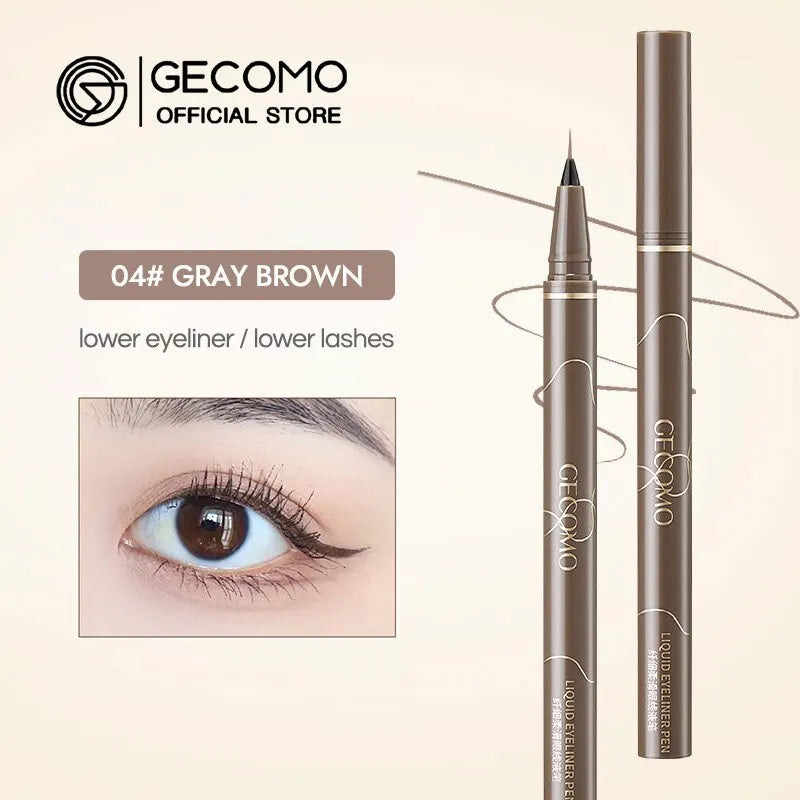 GECOMO Liquid Eyeliner 0.01mm Super Slim Waterproof Quick Dry Long Lasting Color No Smudging Eyeliner Pencil