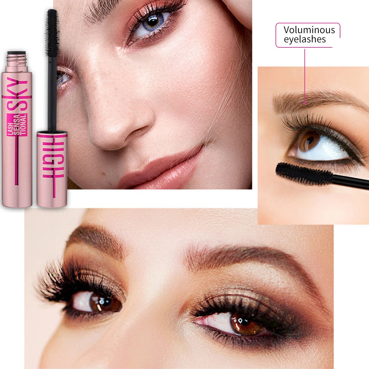 Barubt 4D Mascara - Lengthening, Thickening, Waterproof, Sweat-Resistant, Non-Smudging, Easy to Remove