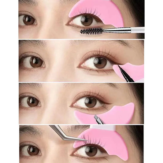 Multi-functional Silicone Eyeliner Stencils Eyes Makeup Assist Helper Aid Marscara Drawing Lipstick Wearing Reusable Beauty Tool