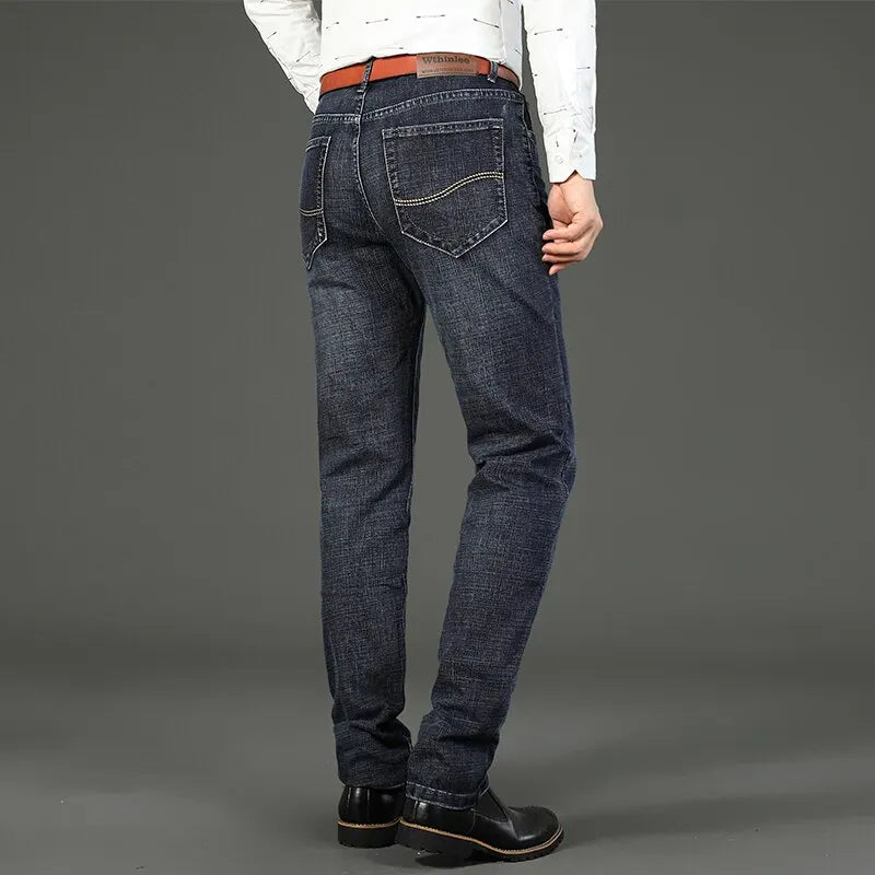 2025 New Business Men's Jeans Casual Straight Stretch othing