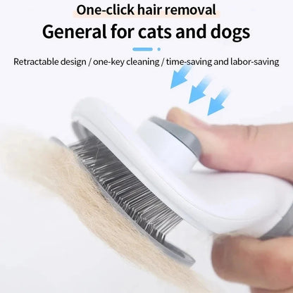 Self-cleaning Pet Hair Remove Comb Cat Slicker Brush