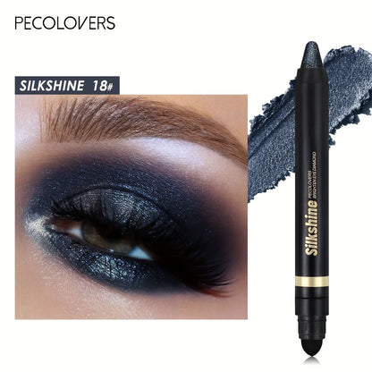 PECOLOVERS Champagne Brown Metallic Eyeshadow Stick - Waterproof, Long-Lasting Glitter Highlighter & Brightening Pencil Crayon