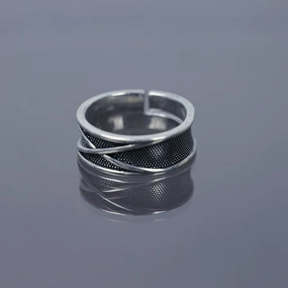 Retro Time Space Goku Black Ring Punk Gothic Open Ring For Men Handmade Unisex Designer Jewelry Accessories Anime Lovers Gift