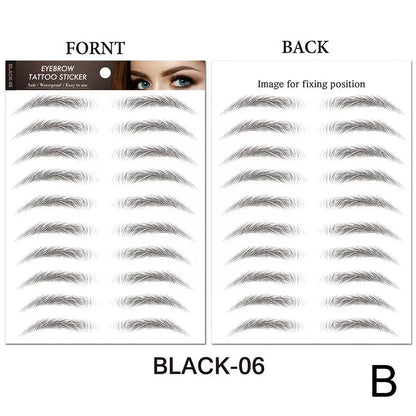 6D Hair Like Eyebrows Stickers Makeup Waterproof Eyebrow Eyebrow Long Natural Hair-liked Authentic Eyebrow Tattoo Sticker