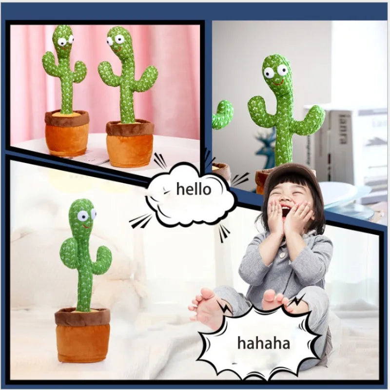 New dancing cactus plush electric toy can sing and repeat imitation learning to talk dancing cactus