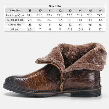 Winter Boots For Men Warm Fashion Leather Snow boots Comfortable Men Winter Shoes