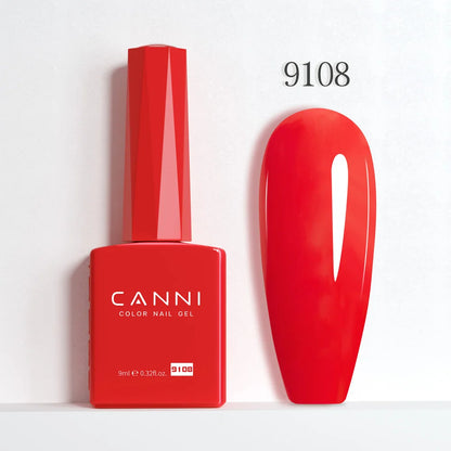 CANNI Hema Free Nail Gel Polish Christmas Red Color Collection Semi Permanent Nail Dehydrator Primer 9ml French Gorgeous Color