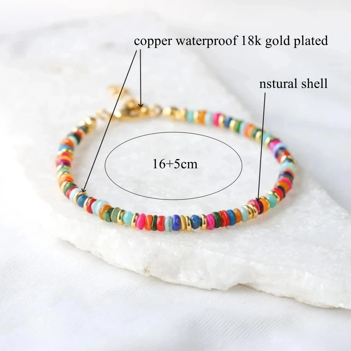 KKBEAD Boho Bracelet Women Y2k Jewelry Bohemian Bracelets Gift Colorful Shell DIs Beads Summer Beach Pulseras Mujer