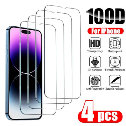 4PCS Tempered Glass for iPhone 14 Pro Max 14 Plus 14Pro Screen Protector