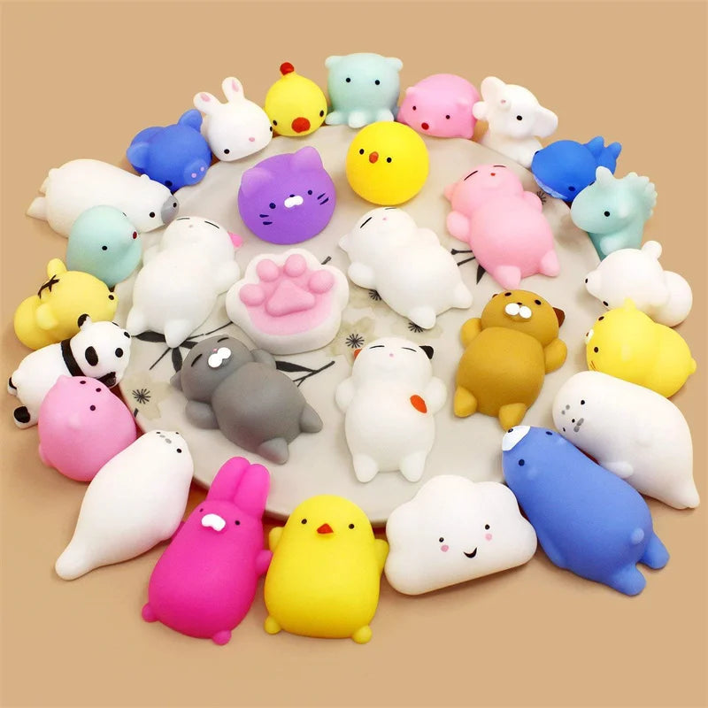 50-5PCS Mochi Squishies Kawaii Anima Squishy Toys For Kids