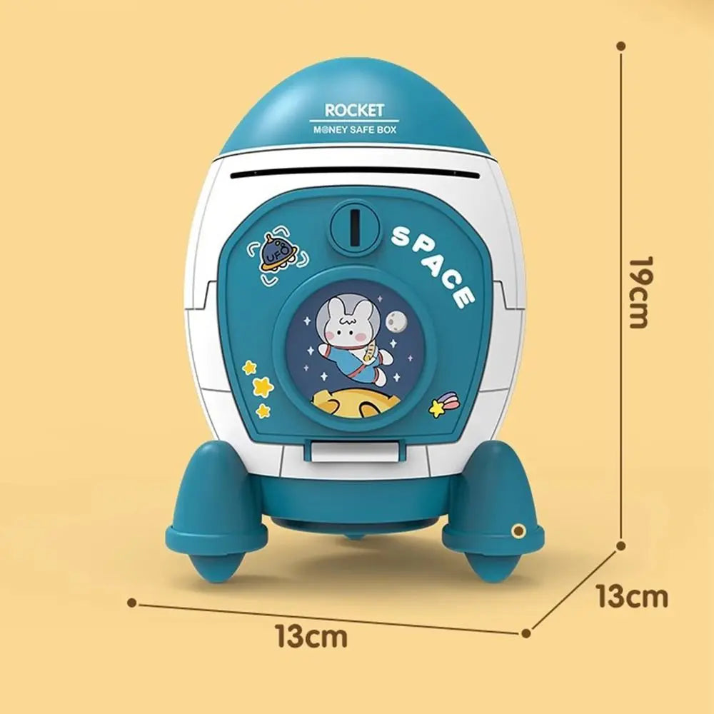 Cute Children Piggy Bank with Cartoon Sticker