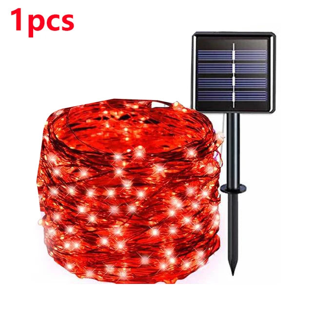 42M400Leds Solar LED Light Outdoor Festoon Lamp Garden Solar Fairy Light String Waterproof Christmas Garden Decoration Outdoor