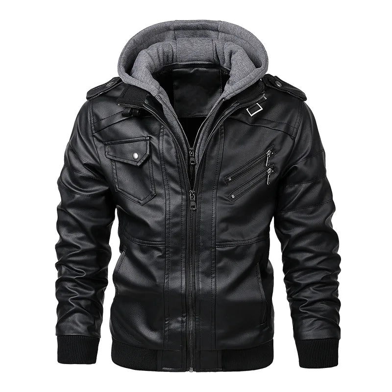 New Men's Leather Jackets Autumn Casual