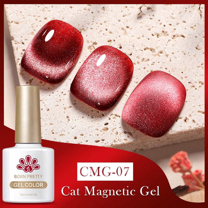 BORN PRETTY 10ml Water Light Cat Magnetic Gel Nail Polish Vernis Semi Permanent Soak Off Crystal Gel Polish For Nails Manicure