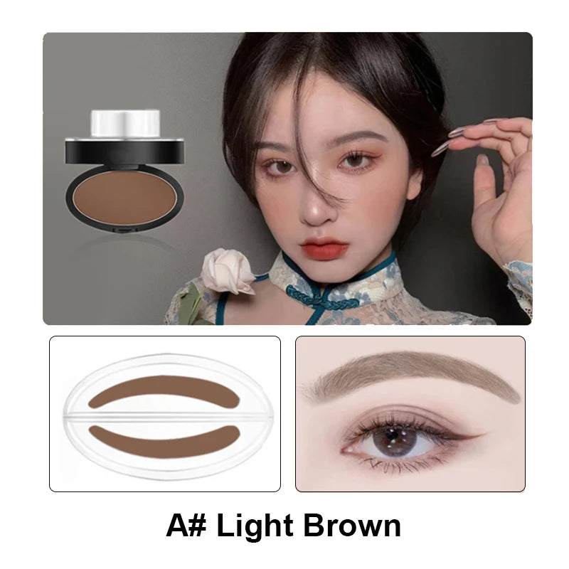 Eyebrow Powder Stamp Tint Stencil Kit Cosmetics Professional Makeup Waterproof Eye Brow Stamp Lift Eyebrow Enhancers Stencil Kit