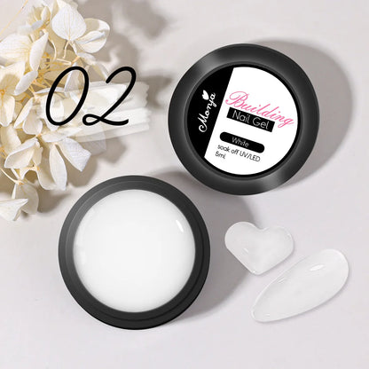 Pink/Clear/White Solid Builder Gel For Nails Hard Gel Extension Builder Nail Gel,Non-Sticky 3D Sculpture Diy Nail Poly Art Gel