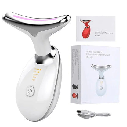 Red Light Therapy For Neck Face Beauty Massage Tools Double Chin Vibratory Massager