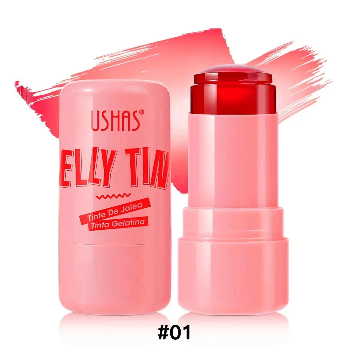 4 Colors Jelly Blush Stick Lip Balm Eyeshadow 3-in-1 Multi-Use Matte Blush Moisturize Brighten Lip Gloss